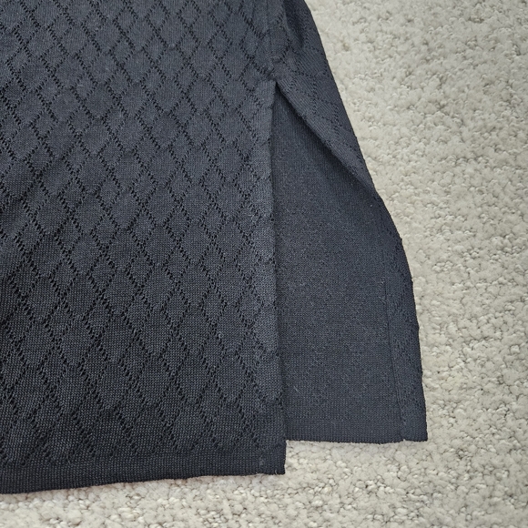 Ming Wang Duster Long Cardigan Black Career Designer Sweater Womens XL - Picture 4 of 10